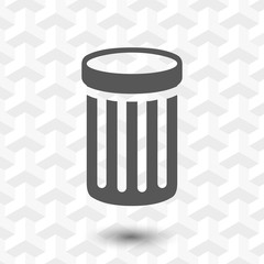trash bin icon stock vector illustration flat design