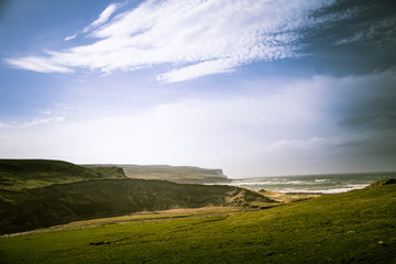 A beautiful landscape of Moher cliffs in spring in Ireland.