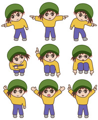 男の子　指をさすセット