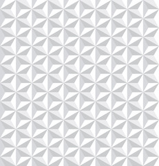 Seamless white 3d pattern. Geometric texture.