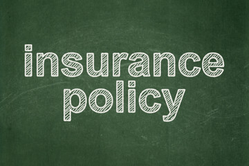Obraz premium Insurance concept: Insurance Policy on chalkboard background