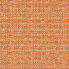 Fototapeta premium Seamless old weathered red brick wall texture.
