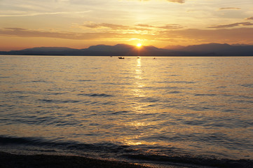 Fototapeta premium Sonnenuntergang Gardasee Italien