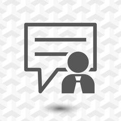 speaking of people, the chat icon stock vector illustration