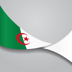 Algerian wavy flag. Vector illustration.