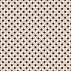 Outline seamless pattern with repeated geometric figures. Ornamental abstract background. Oriental motif.