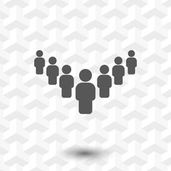 people with the leader icon stock vector illustration flat design