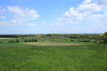 Hillside in Muensterland, Westphalia, Germany