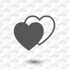 heart icon stock vector illustration flat design