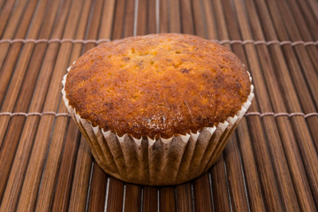 banana cake on wood backgrounds