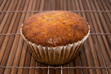 banana cake on wood backgrounds