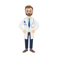 Fototapeta premium Isolated angry doctor.