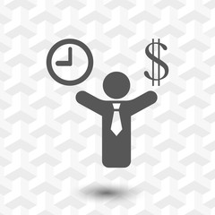 money time icon stock vector illustration flat design