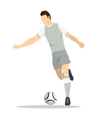 Isolated soccer player.