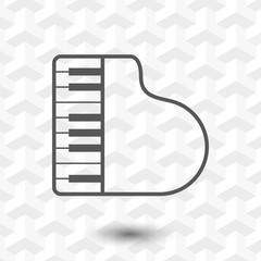 piano icon stock vector illustration flat design