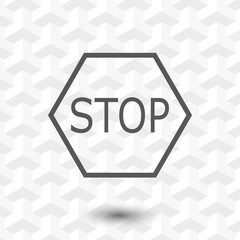 stop icon stock vector illustration flat design