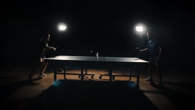 Playing ping pong