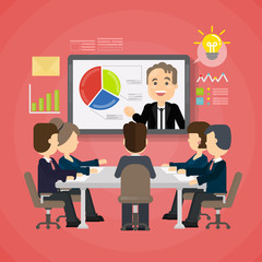 Online presentation concept.