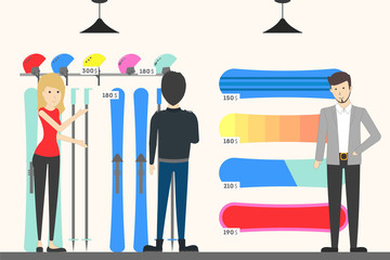 Sport store interior.