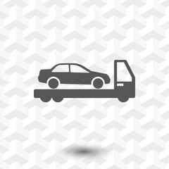 tow truck icon stock vector illustration flat design