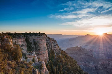 Crédence de cuisine en verre imprimé Parc naturel Lever du soleil du Grand Canyon