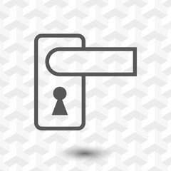door handle icon stock vector illustration flat design