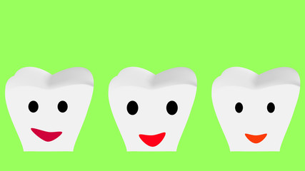 Obraz premium Zähne mit fröhlichem Gesicht