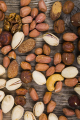 Background of nuts.