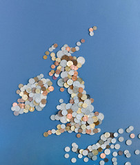 United Kingdom and fading Europe in coins