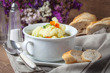 Fresh homemade vegetable soup.