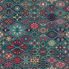 Seamless pattern. Vintage decorative elements. Hand drawn background. Islam, Arabic, Indian, ottoman motifs. Perfect for printing on fabric or paper.