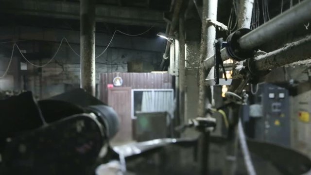 Paper production machine. Processing of secondary resources. Paper recycling. Large enterprise