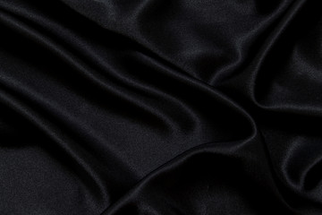 Black silk fabric background
