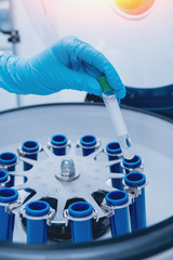 Medical laboratory centrifuge.