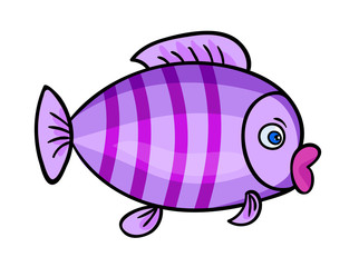Cartoon fish on white1-01