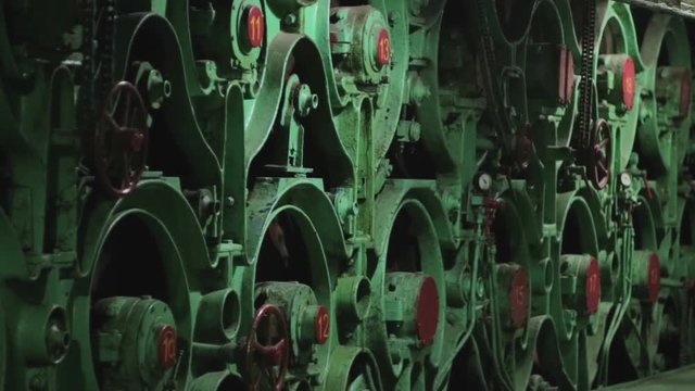 Paper production machine. Processing of secondary resources. Paper recycling. Large enterprise