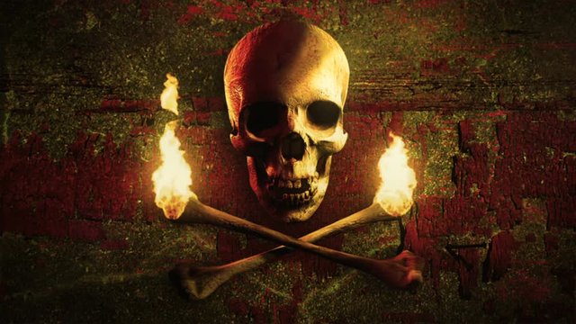 Skull and bones series. Pirate flag. Jolly roger. 