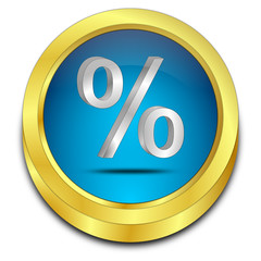 Discount button - 3D illustration