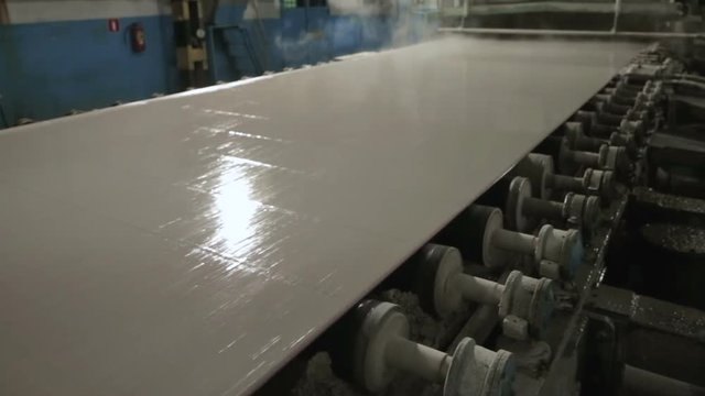 Paper production machine. Processing of secondary resources. Paper recycling. Large enterprise