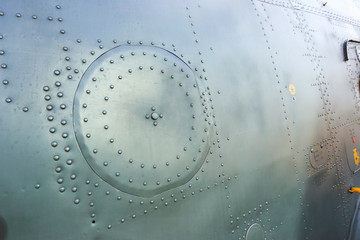 riveted metal from aircraft