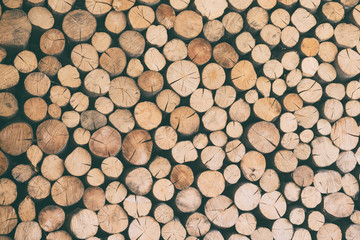Fire wood natural background texture, chopped firewood vintage image for Your design