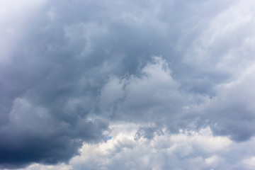 dark sky with clouds close-up
