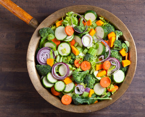 Close-up of sliced raw vegetables