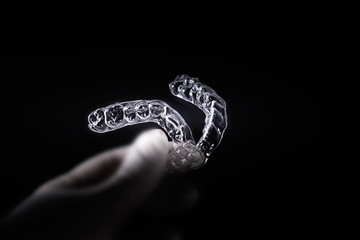 Isolated invis aligner view from studio