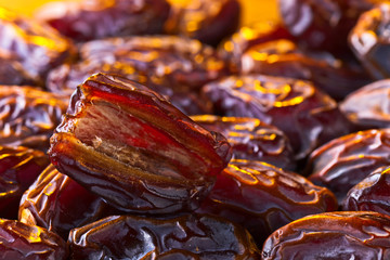 Close-up of juicy ripe dates