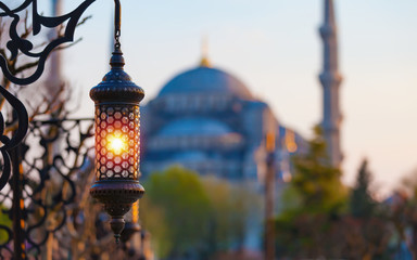 Naklejka premium Islamic ramadan lantern in Istanbul, Turkey