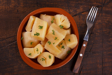 Manihot esculenta (cassava, yuca, manioc, mandioca, Brazilian arrowroot)