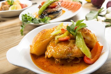 Chicken dish with vegetables