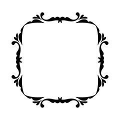 vintage frame black on white