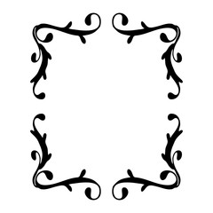 vintage frame black on white